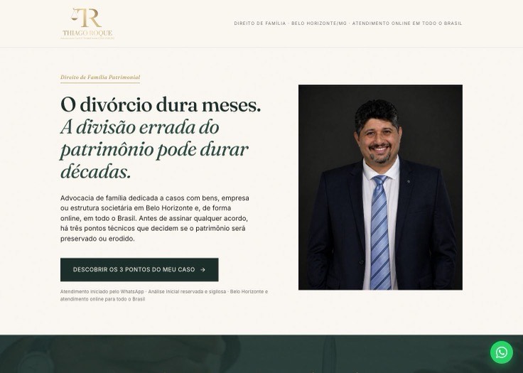 Site da Thiago Roque Advocacia